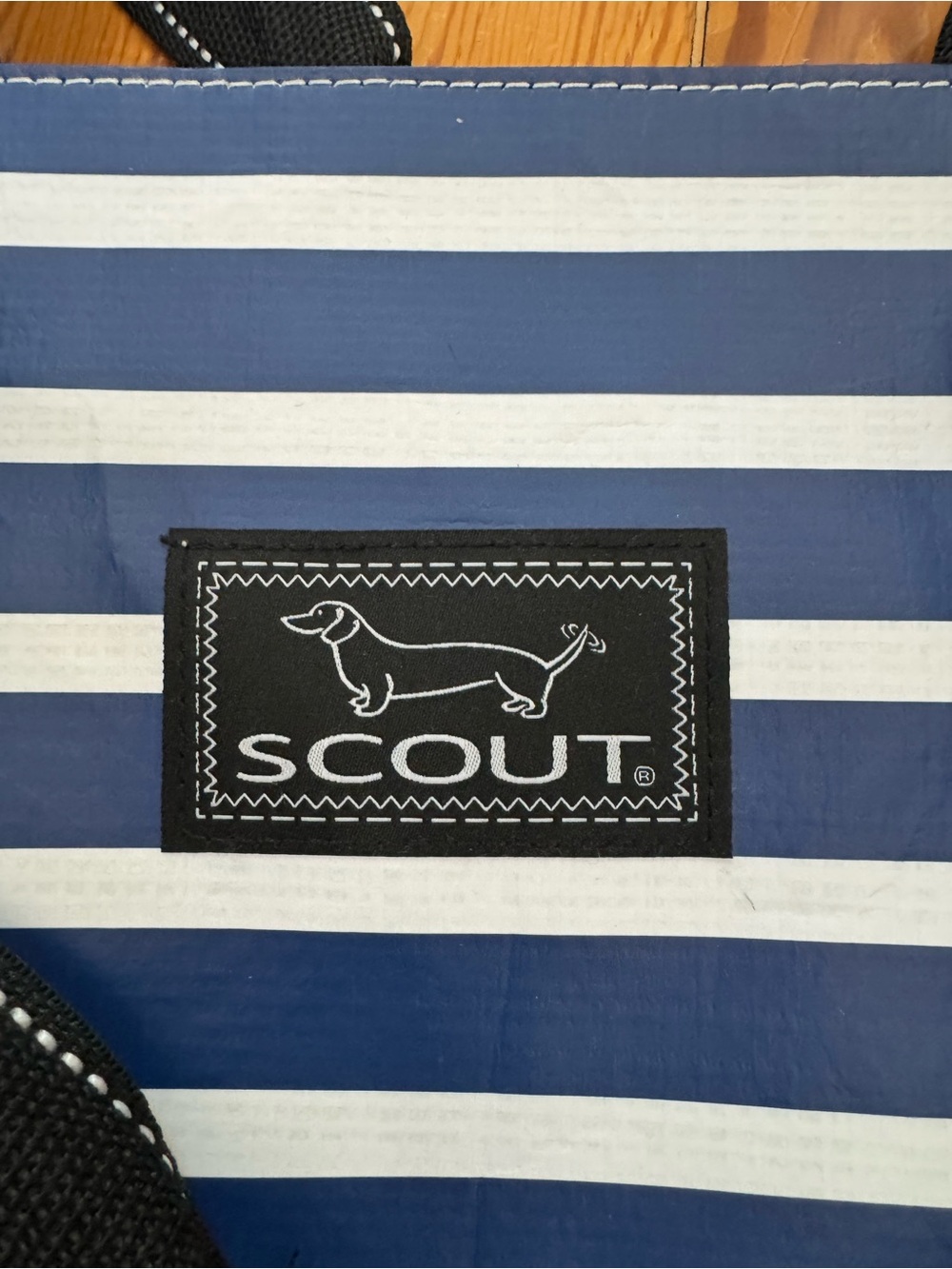 Scout Blue and White Deano Striped Tote - Picture 3 of 8